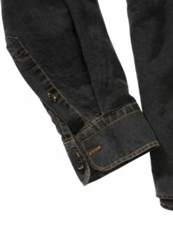 Viel-Flachs-Jeanshemd -Jacken Verkaufs-Shop EC10 7472 DI