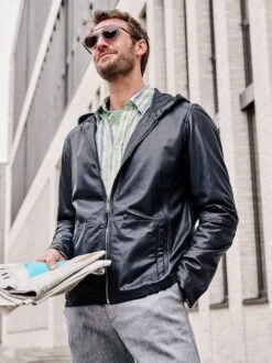 900-Gramm-Lederhoodie -Jacken Verkaufs-Shop EC24 6557 DF 1