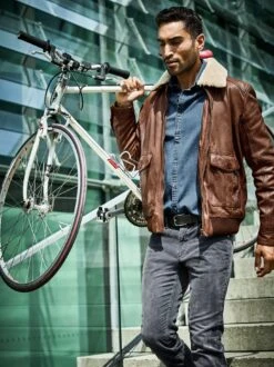 Auf-Achse-Lederjacke -Jacken Verkaufs-Shop EC24 6679 DF 1