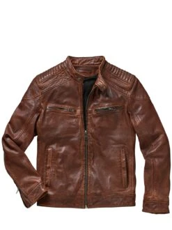 Gebrannte Bikerjacke